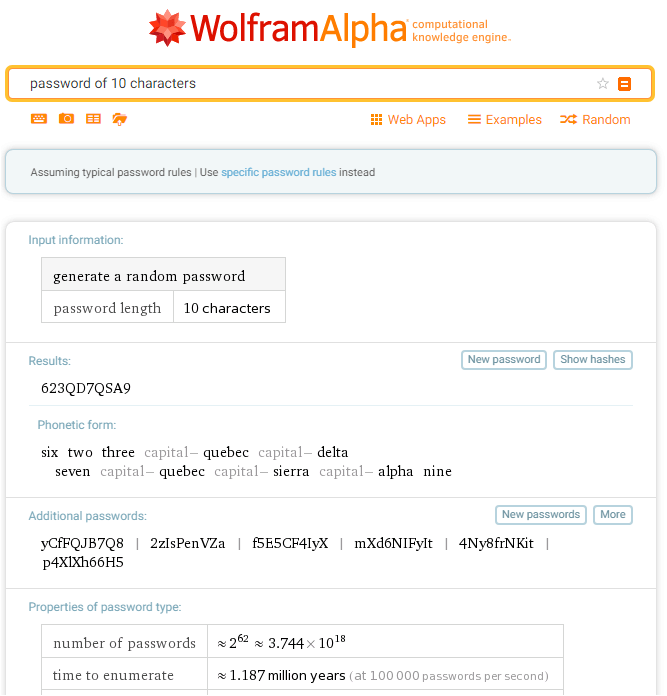 Pakai Wolfram Alpha Untuk Membuat Kata Sandi Fonetik Yang Sukar Ditembus